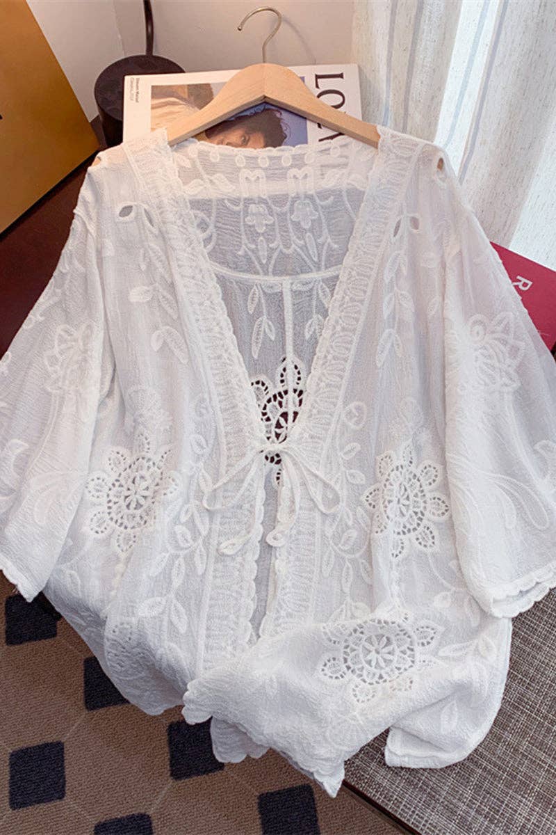 Elegant Floral Swim Cover-Up