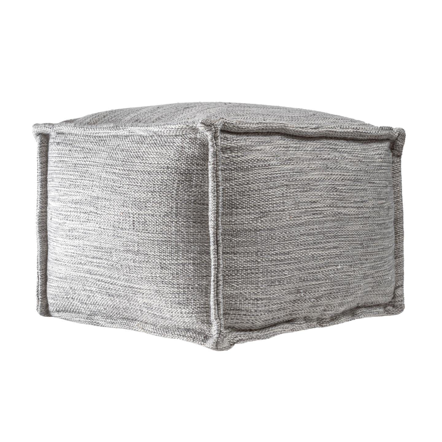 Sofia Casual Solid Indoor/Outdoor Filled Ottoman Pouf