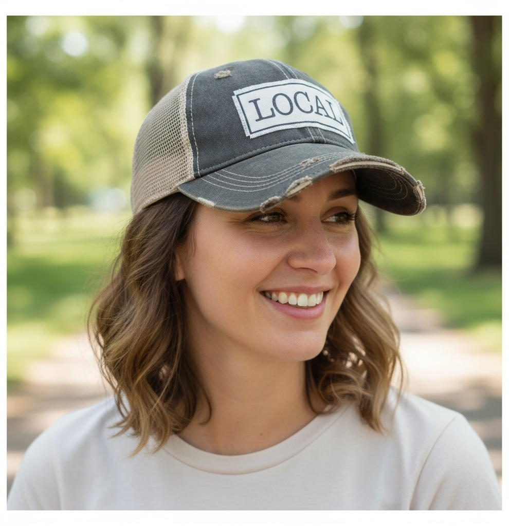 Local Distressed Trucker Cap