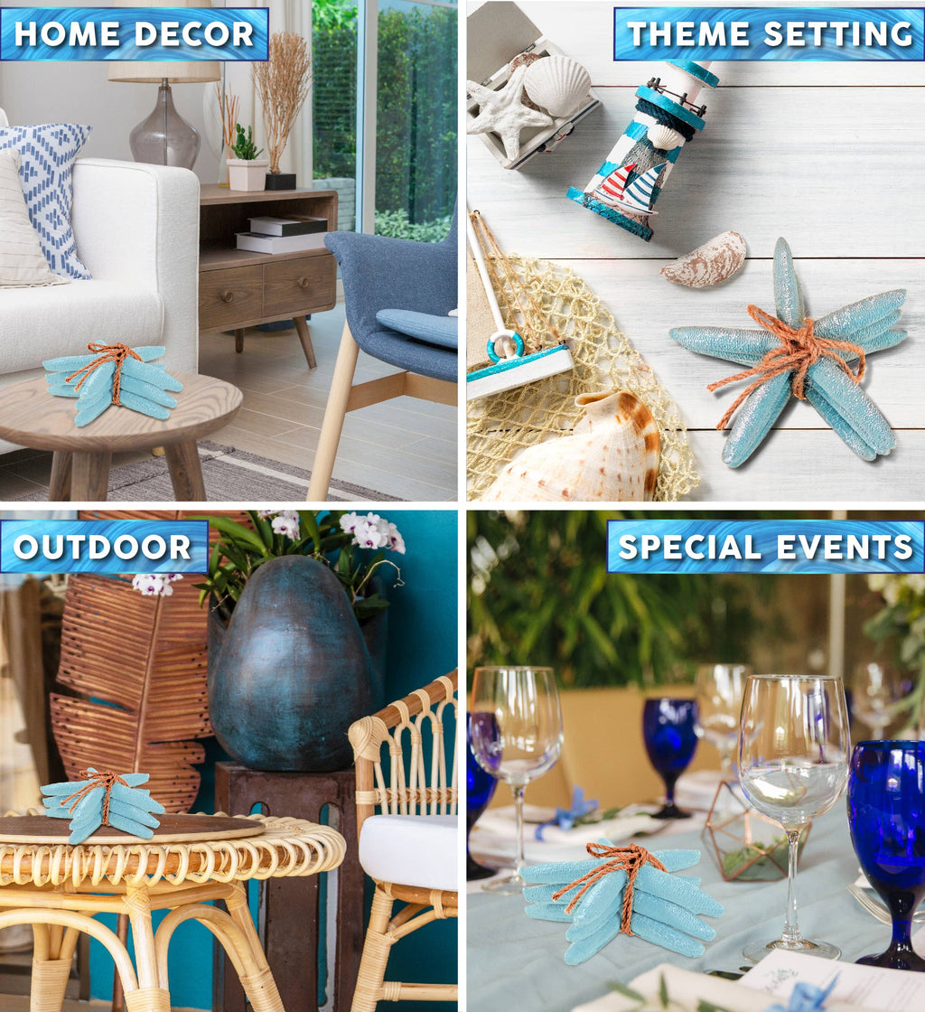 Nautical Décor - Resin Turquoise Starfish