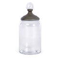 RD GLASS JAR W/METAL LID