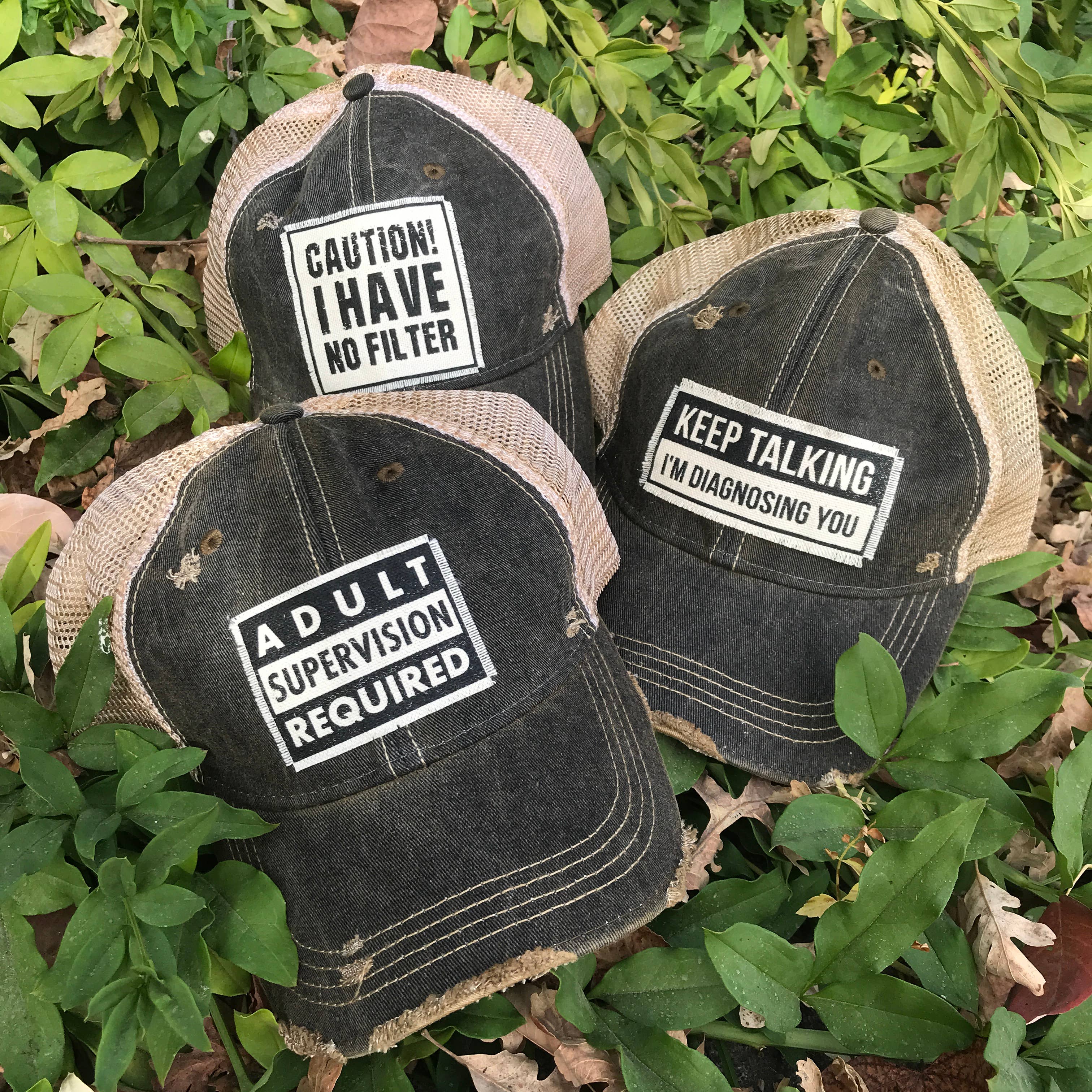 Adult Supervision Required Trucker Hat Baseball Cap