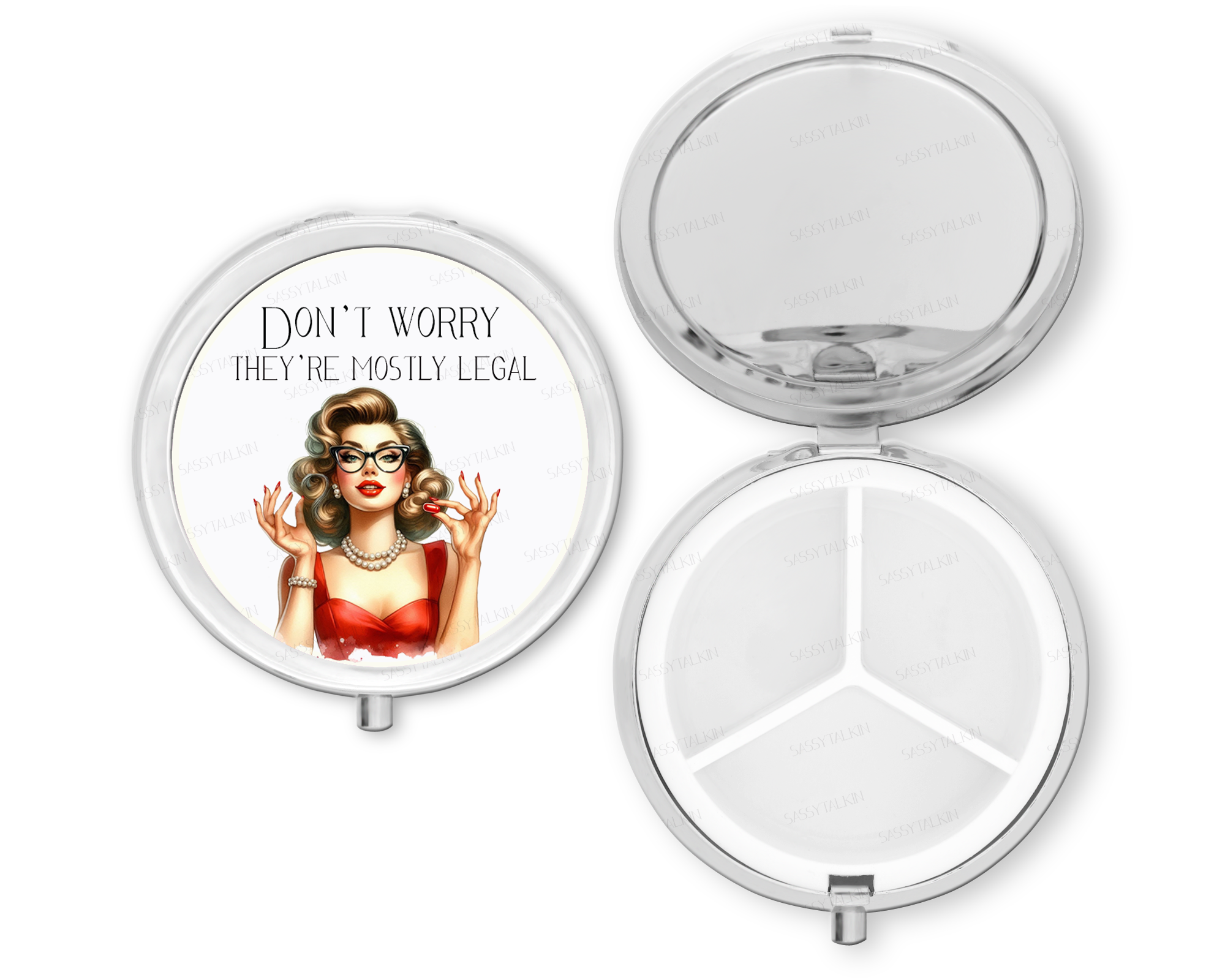 Purse Pill Box Organizer, Don't worry they're mostly legal