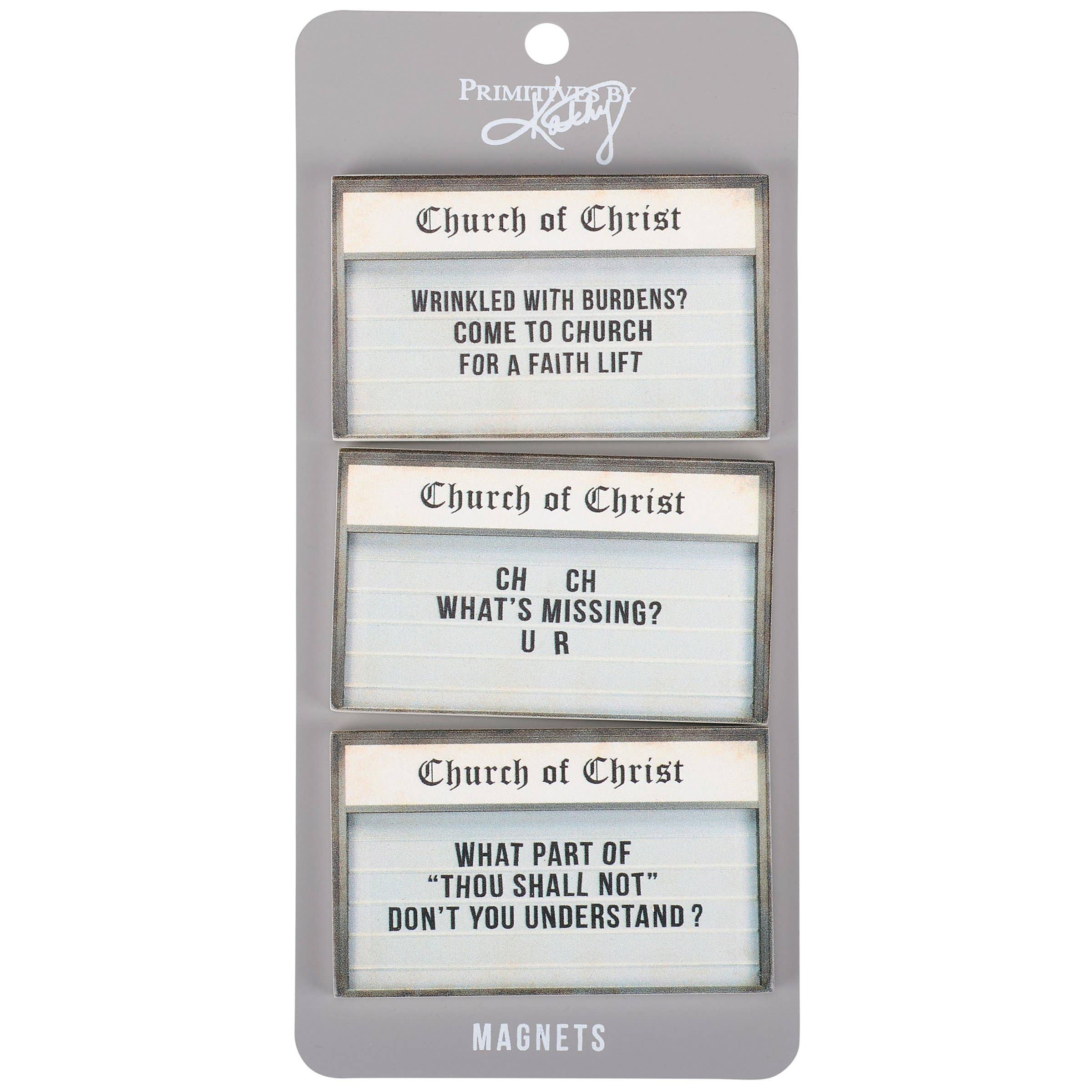 Church Signs Magnet Set