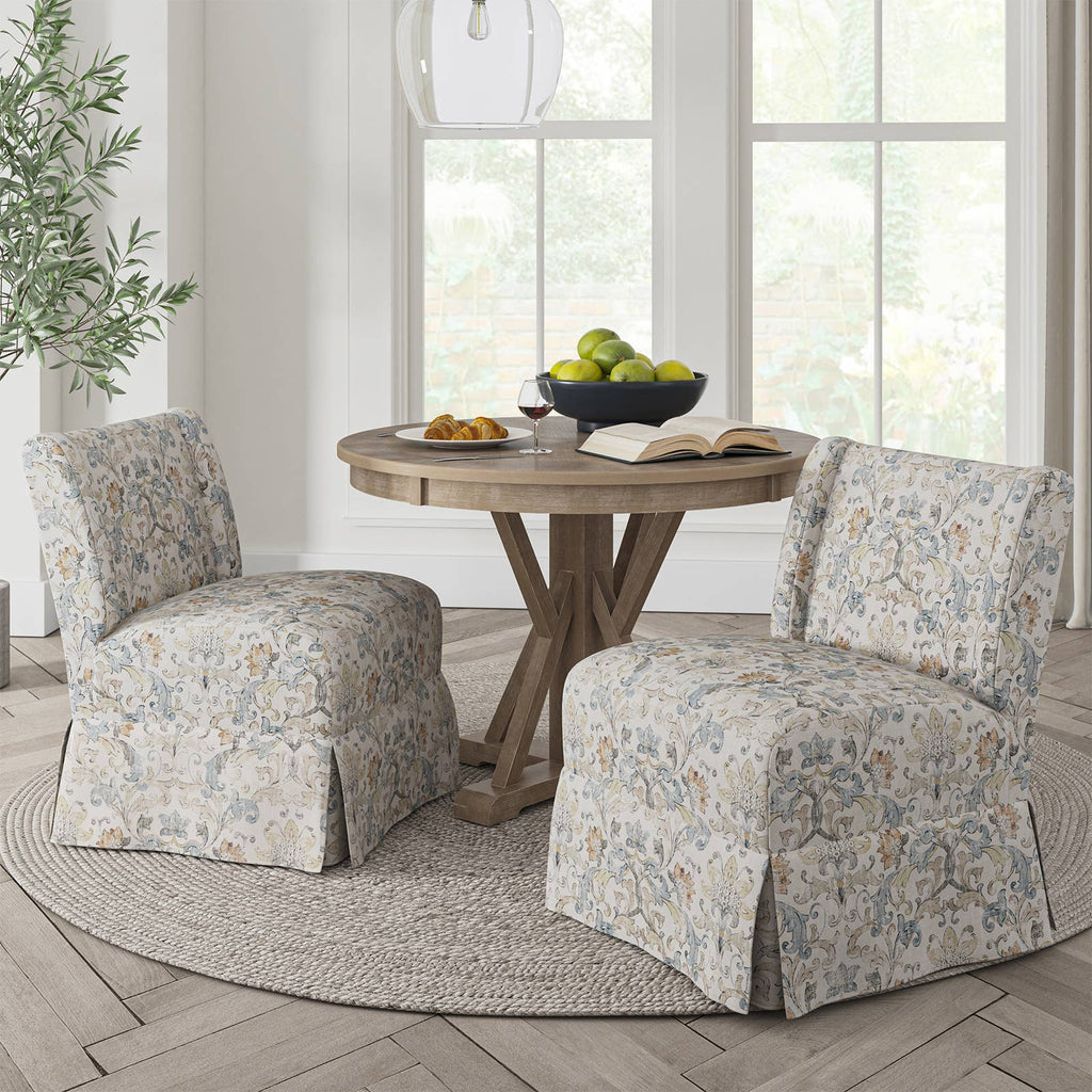 Edwin Slipper Chair with Slipcover Set Of 2