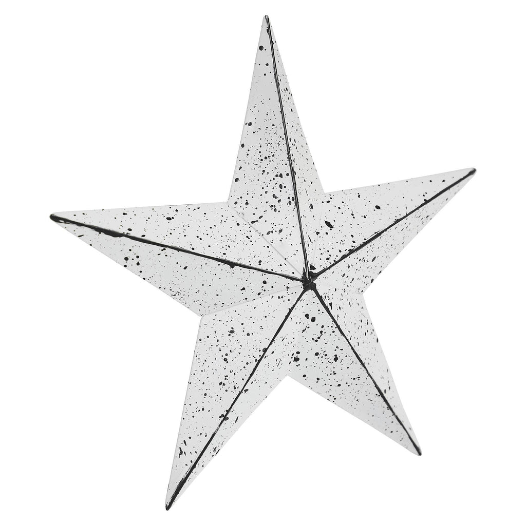 Metal Star Speckled White Distressed 8x8