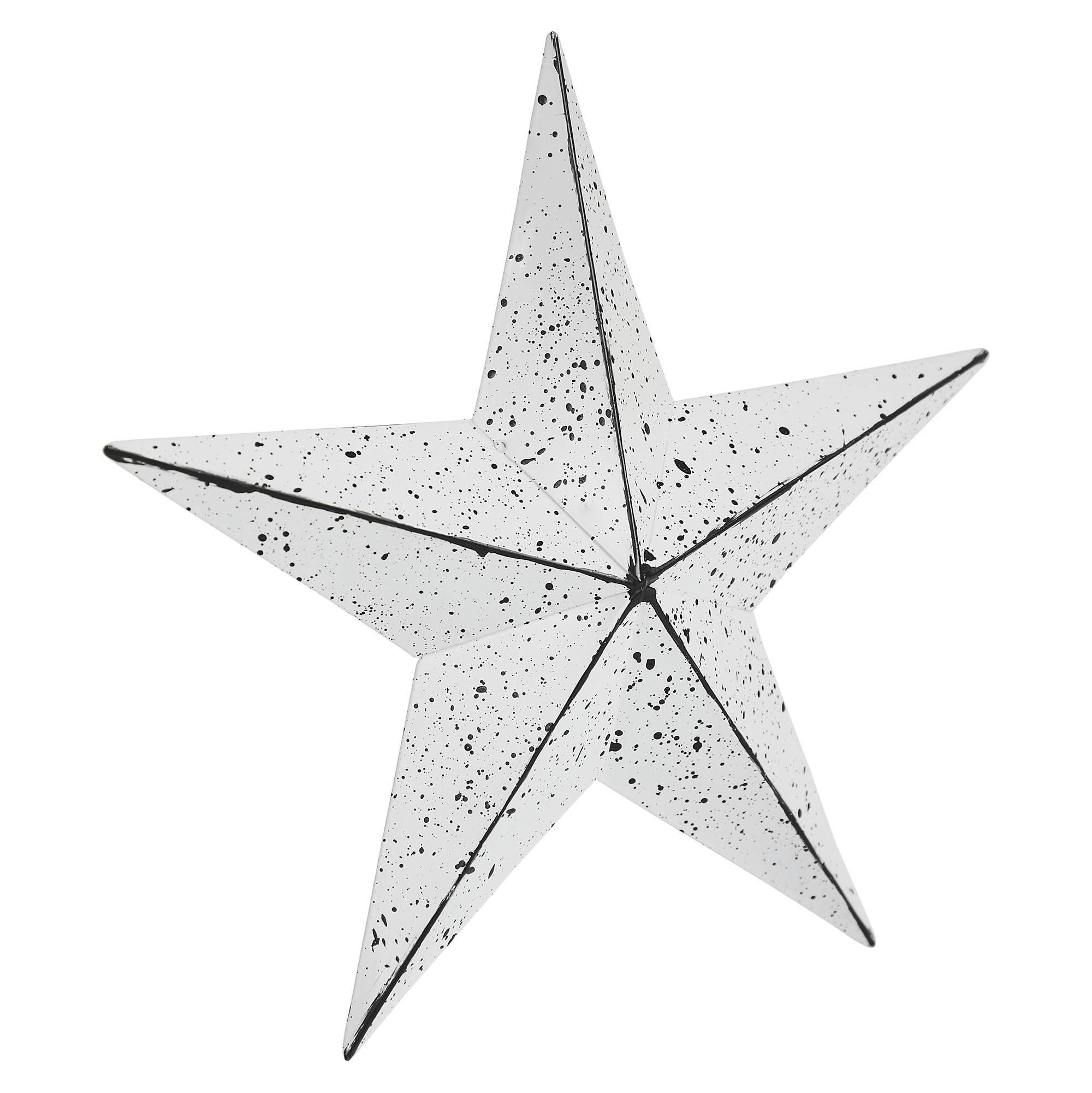 Metal Star Speckled White Distressed 8x8