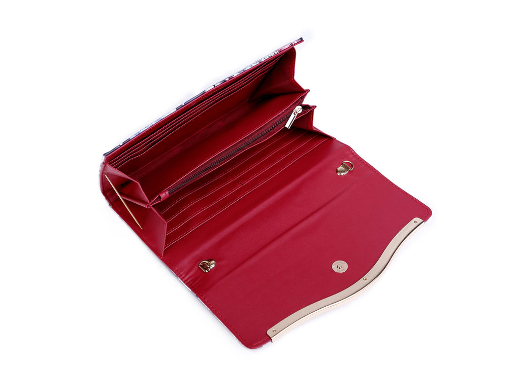 Arosa Vintage Car and Floral Tri-fold Wallet
