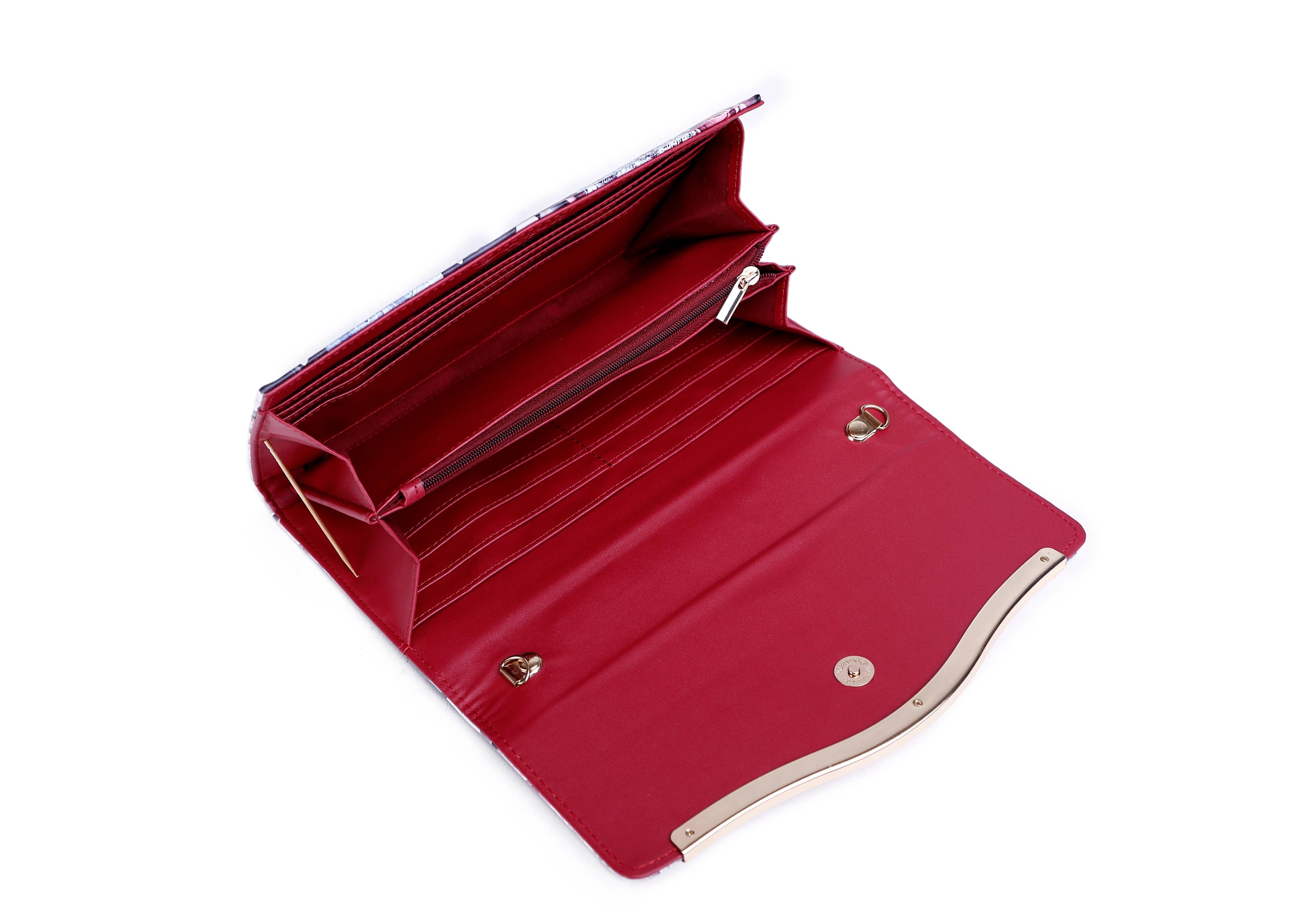 Arosa Vintage Car and Floral Tri-fold Wallet