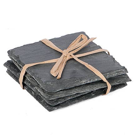 S/4 SQ SLATE COASTERS