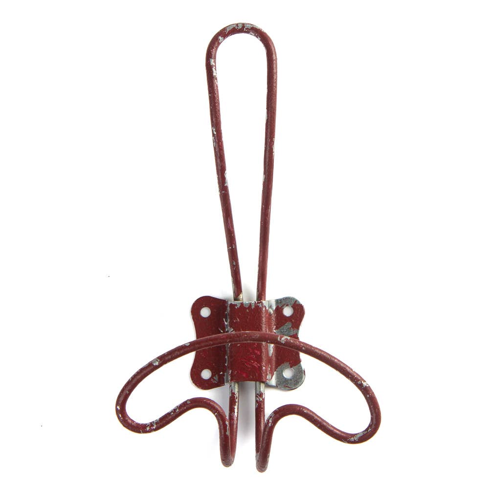 6-1/2" Rustic Distressed Metal Wall Hook- Select Color
