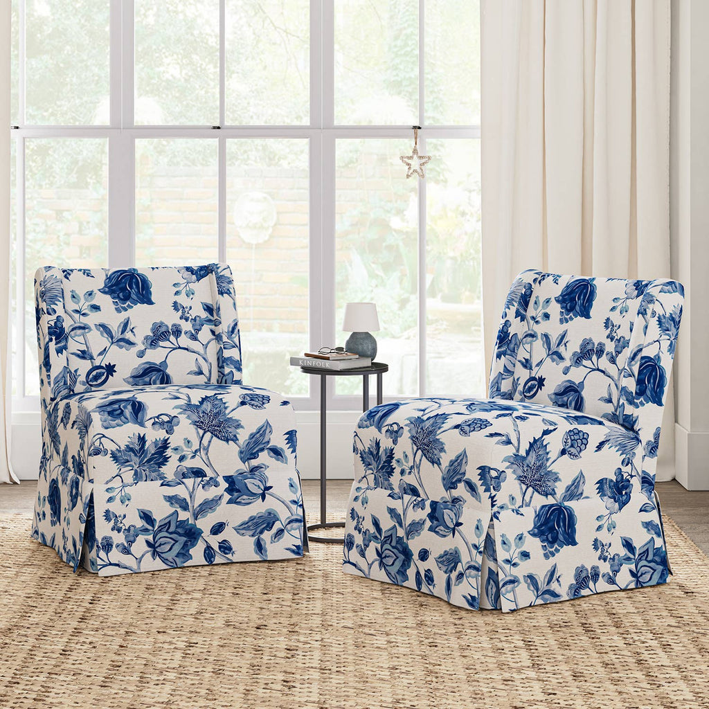 Edwin Slipper Chair with Slipcover Set Of 2