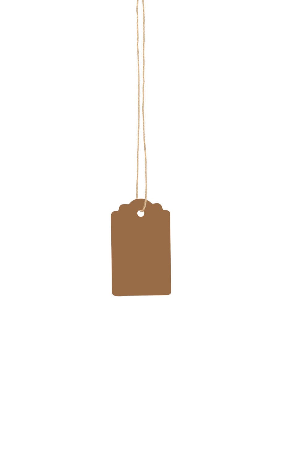 Strung Scalloped Price Tags