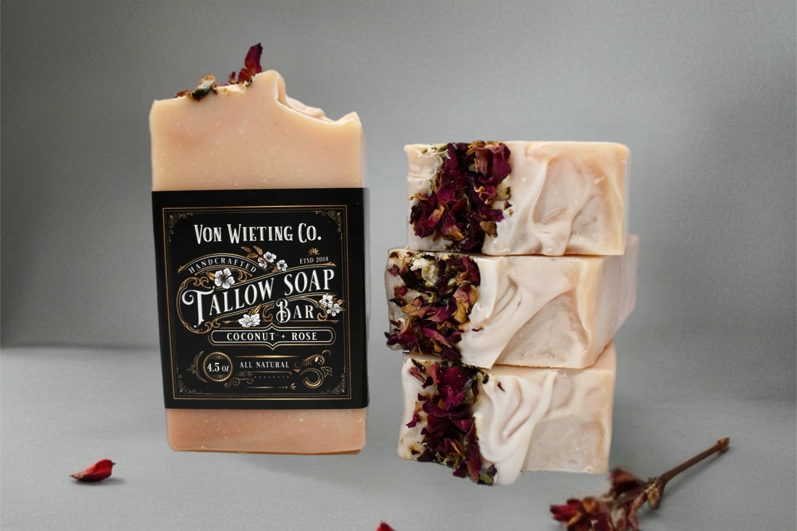 Coconut + Rose Tallow Soap