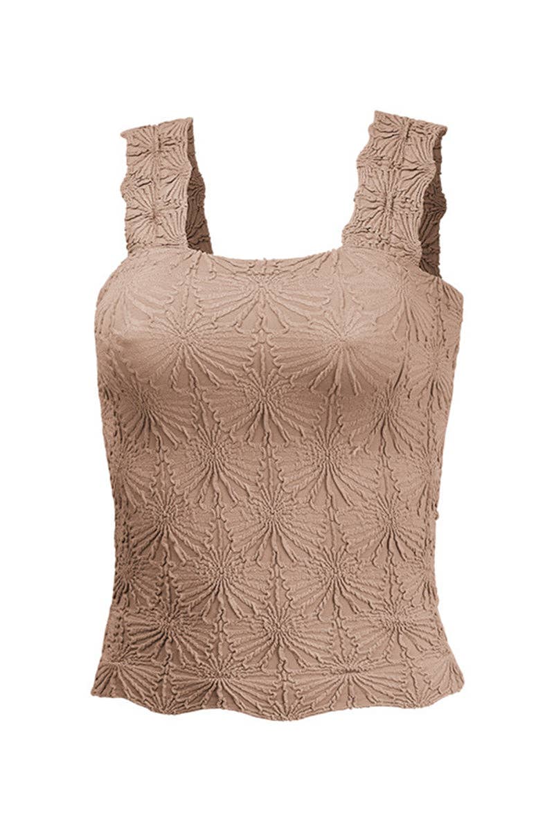 Textured Sleeveless Tank Top