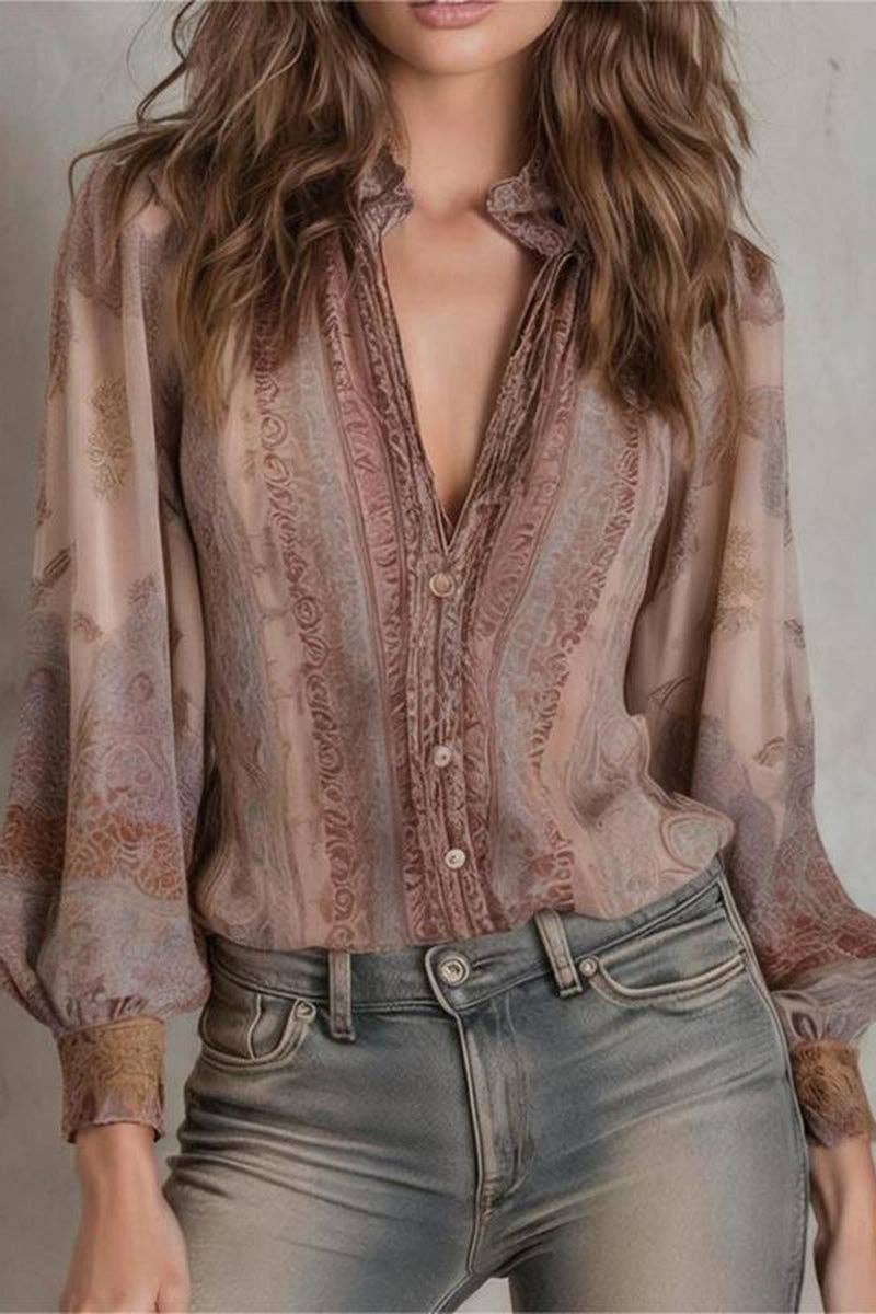 Vintage-Inspired Button-Up Blouse