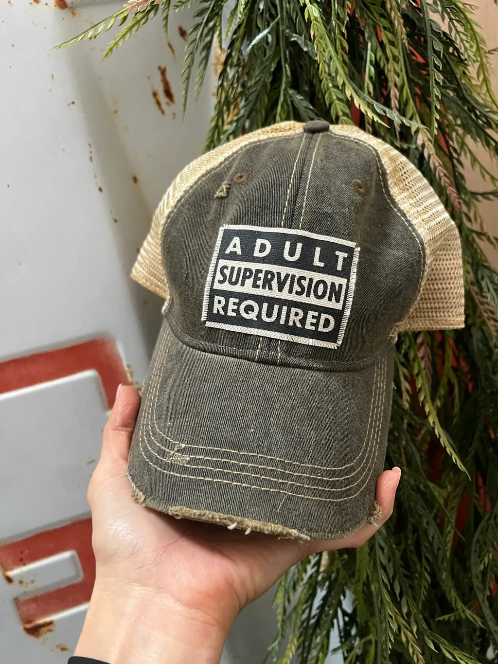 Adult Supervision Required Trucker Hat Baseball Cap