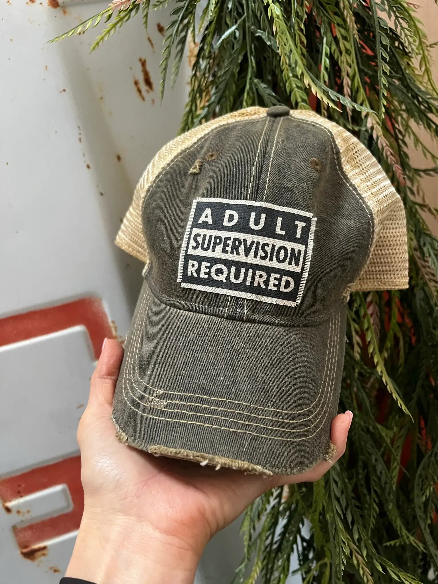 Adult Supervision Required Trucker Hat Baseball Cap