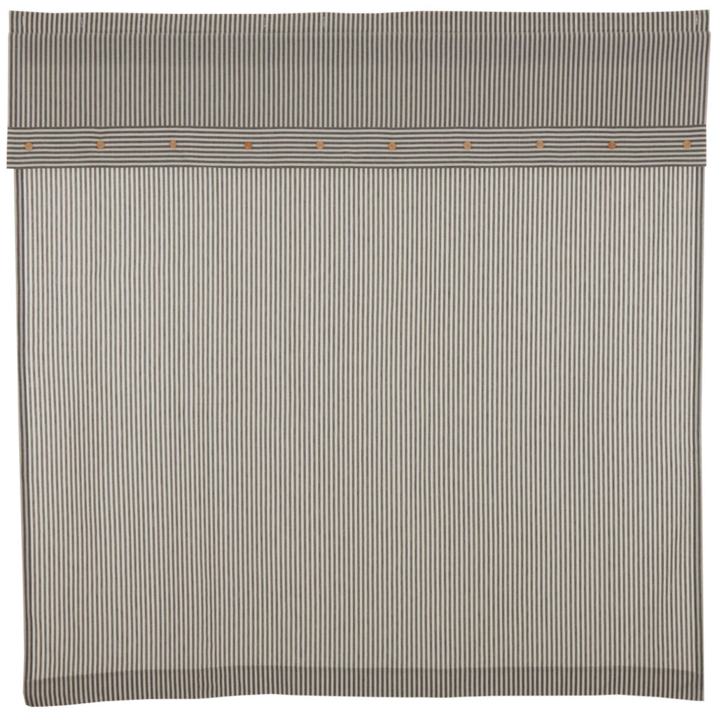 Farmhouse Ticking Gray Shower Curtain 72Lx72W