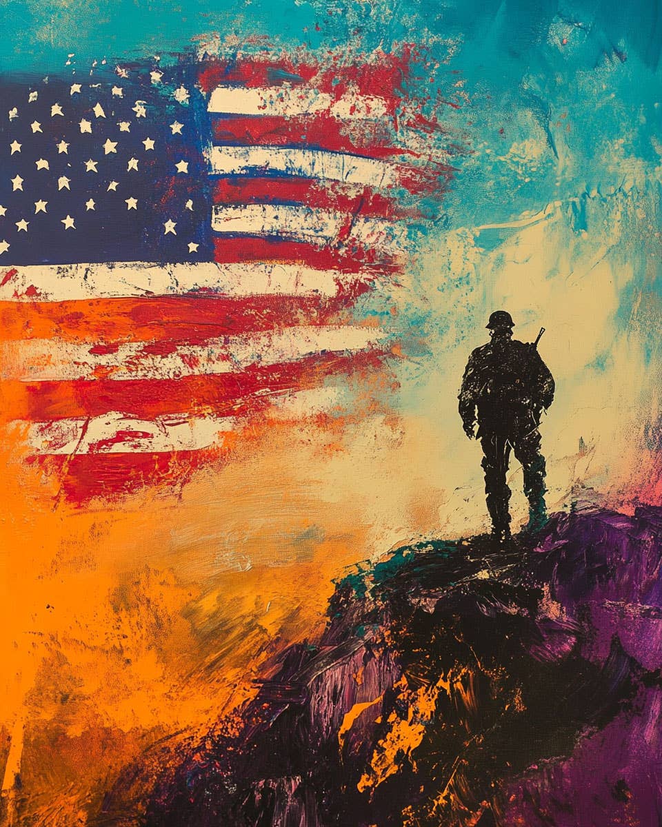 Soldier - American USA Patriotic Wall Art Prints - 8"x10" Art Print for 11"x14" Frame