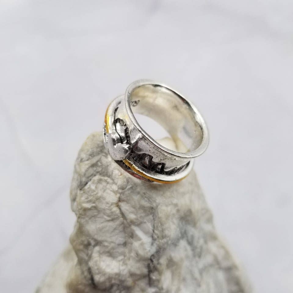 Vintage Heart Fidget Spinner Ring - Valentine's Day