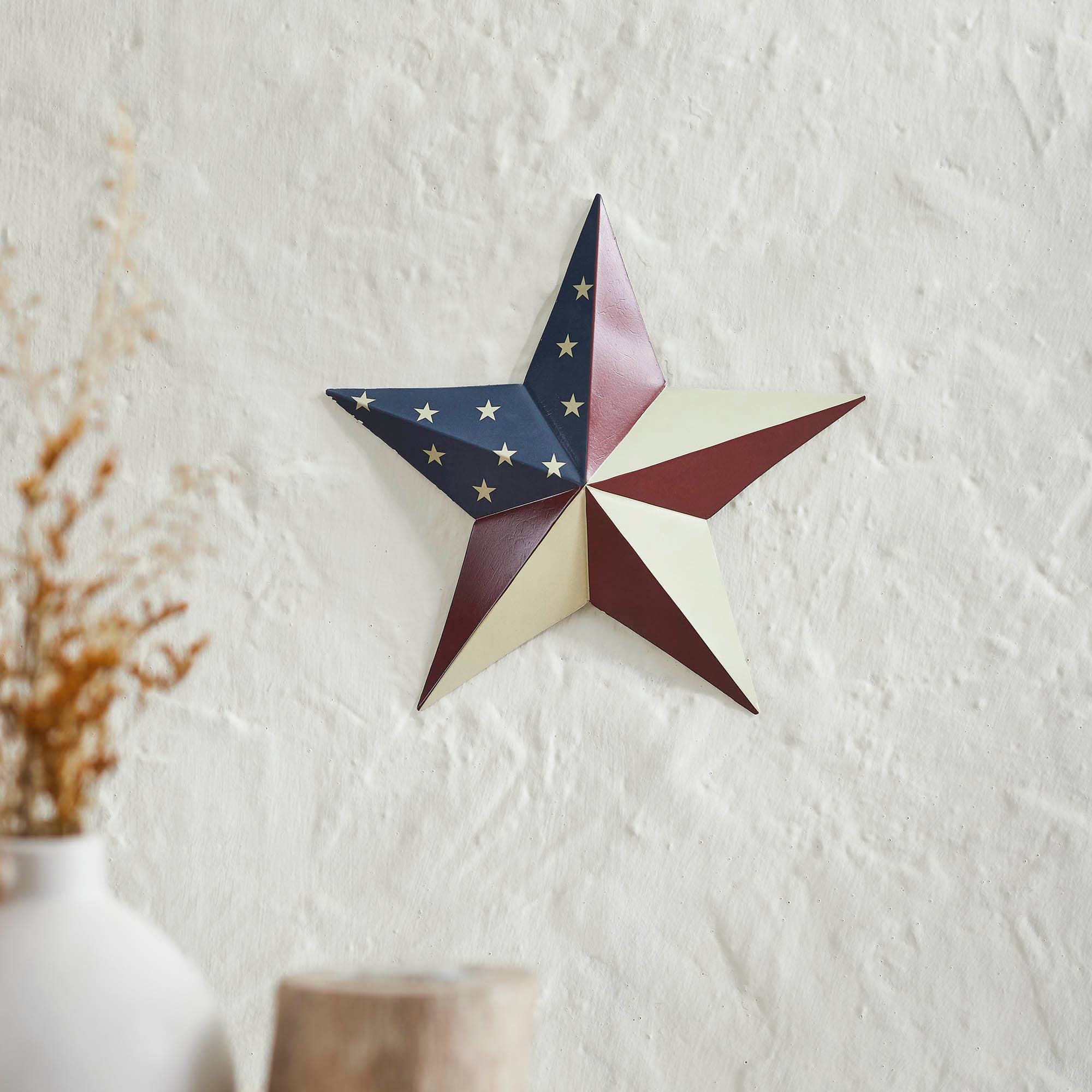 American Flag Star Patriotic Decor 8x8
