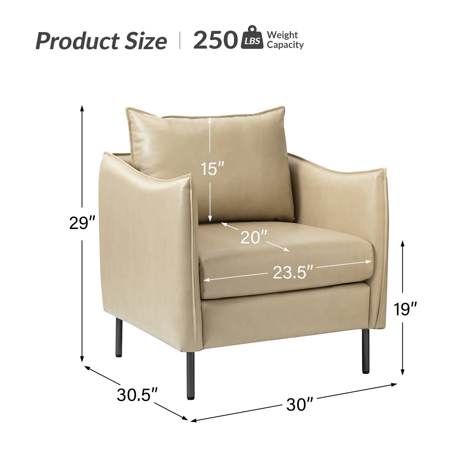 Georges Vegan Leather Armchair