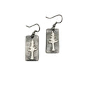 Pewter Earrings - Pine Tree in Silver/Antique Silver