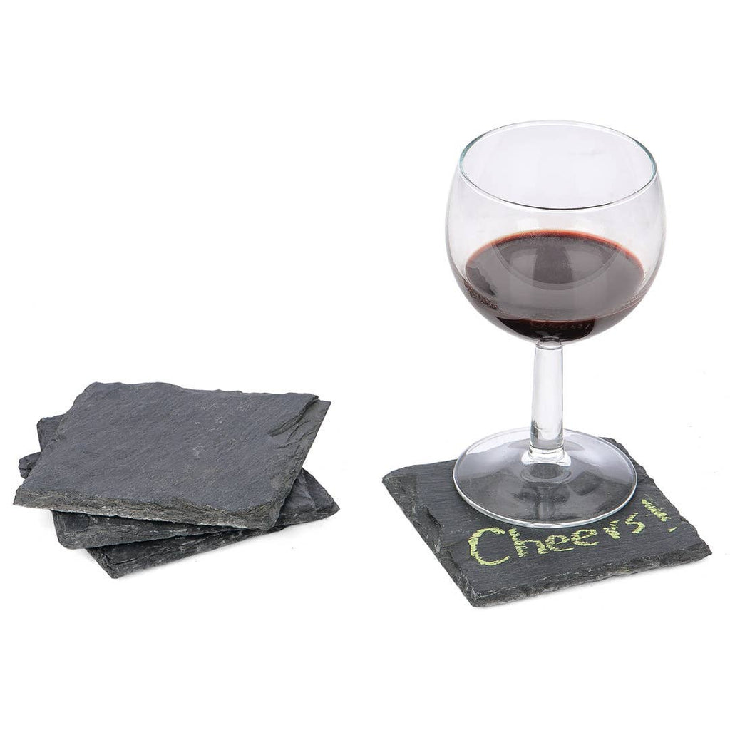 S/4 SQ SLATE COASTERS