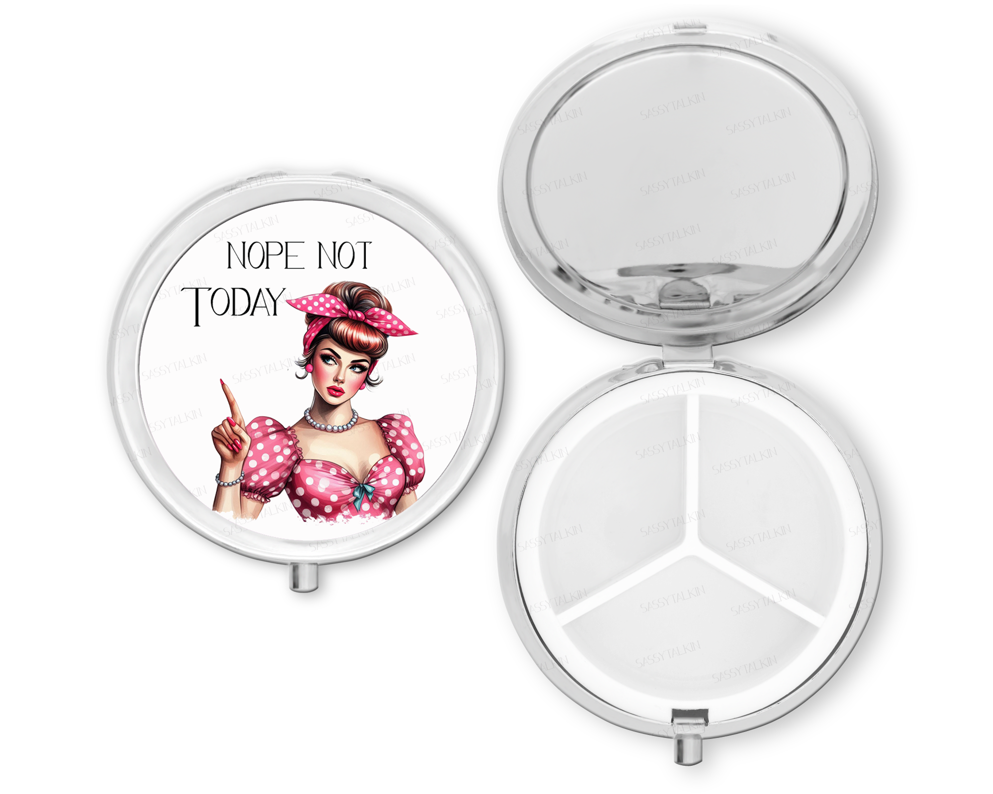 Purse Pill Box Organizer, Nope Not Today