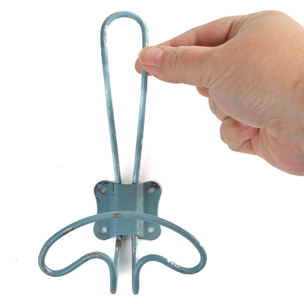 6-1/2" Rustic Distressed Metal Wall Hook- Select Color