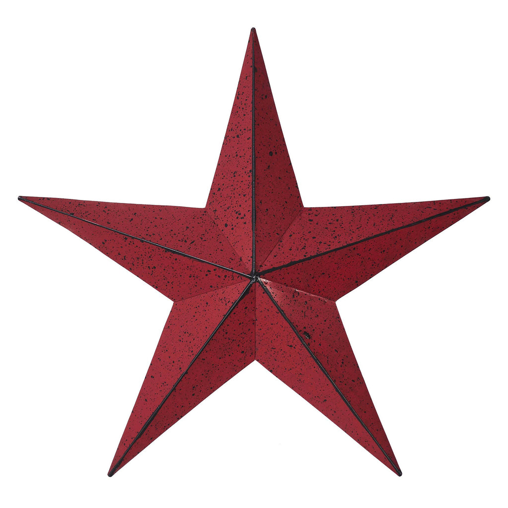 Metal Star Speckled Burgundy Distressed 12x12