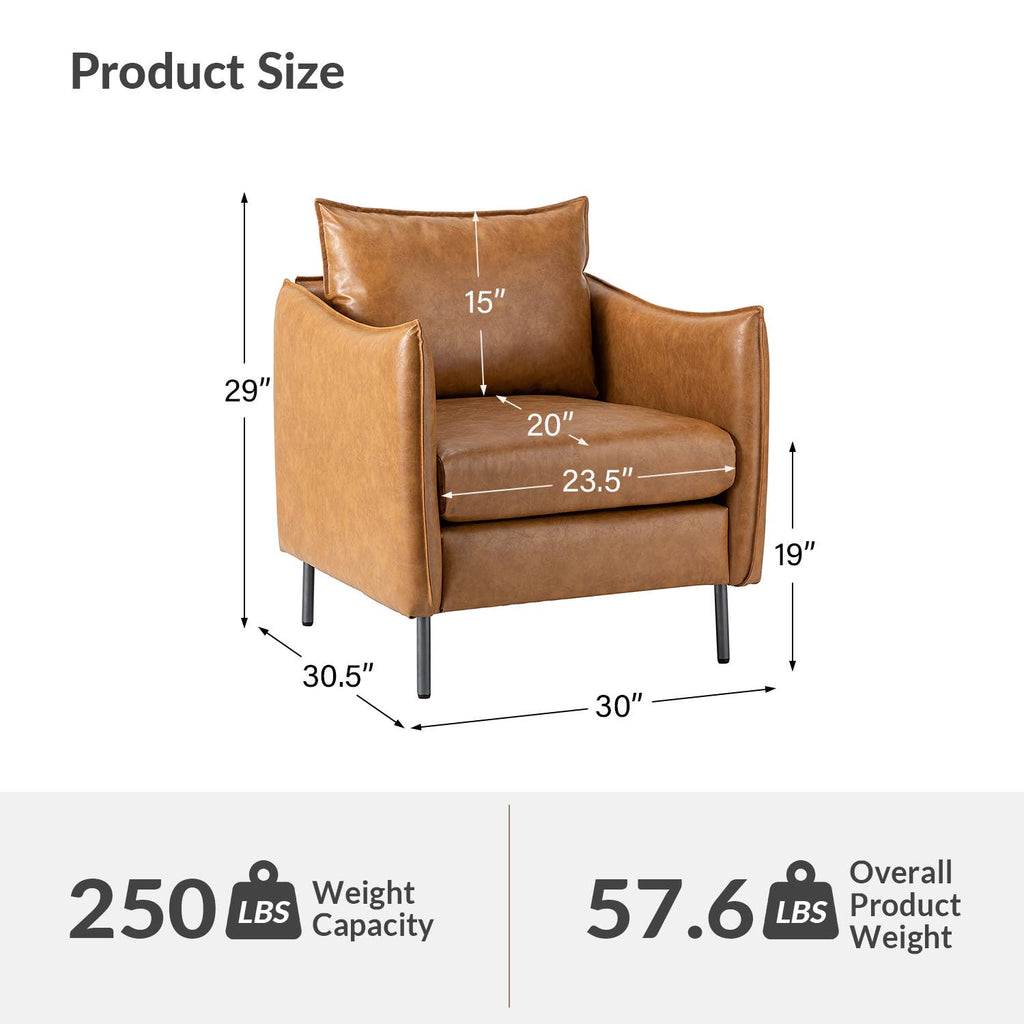 Georges Vegan Leather Armchair