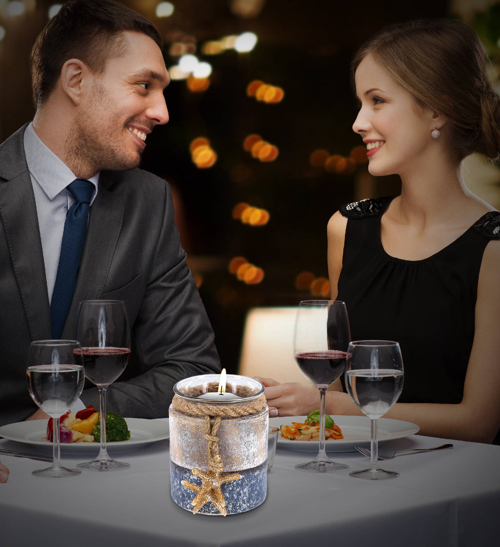 Nautical - Silver Sea Starfish Candle Holder