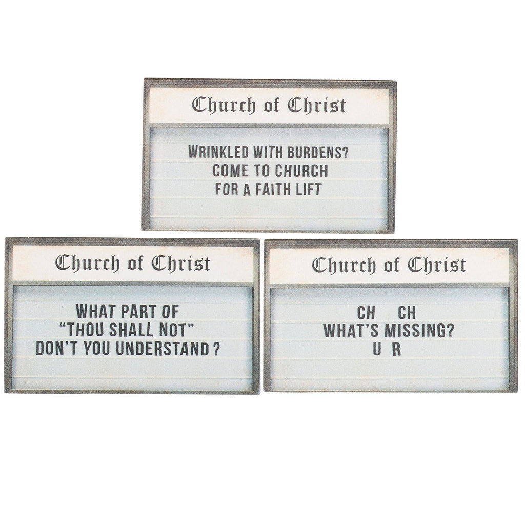 Church Signs Magnet Set