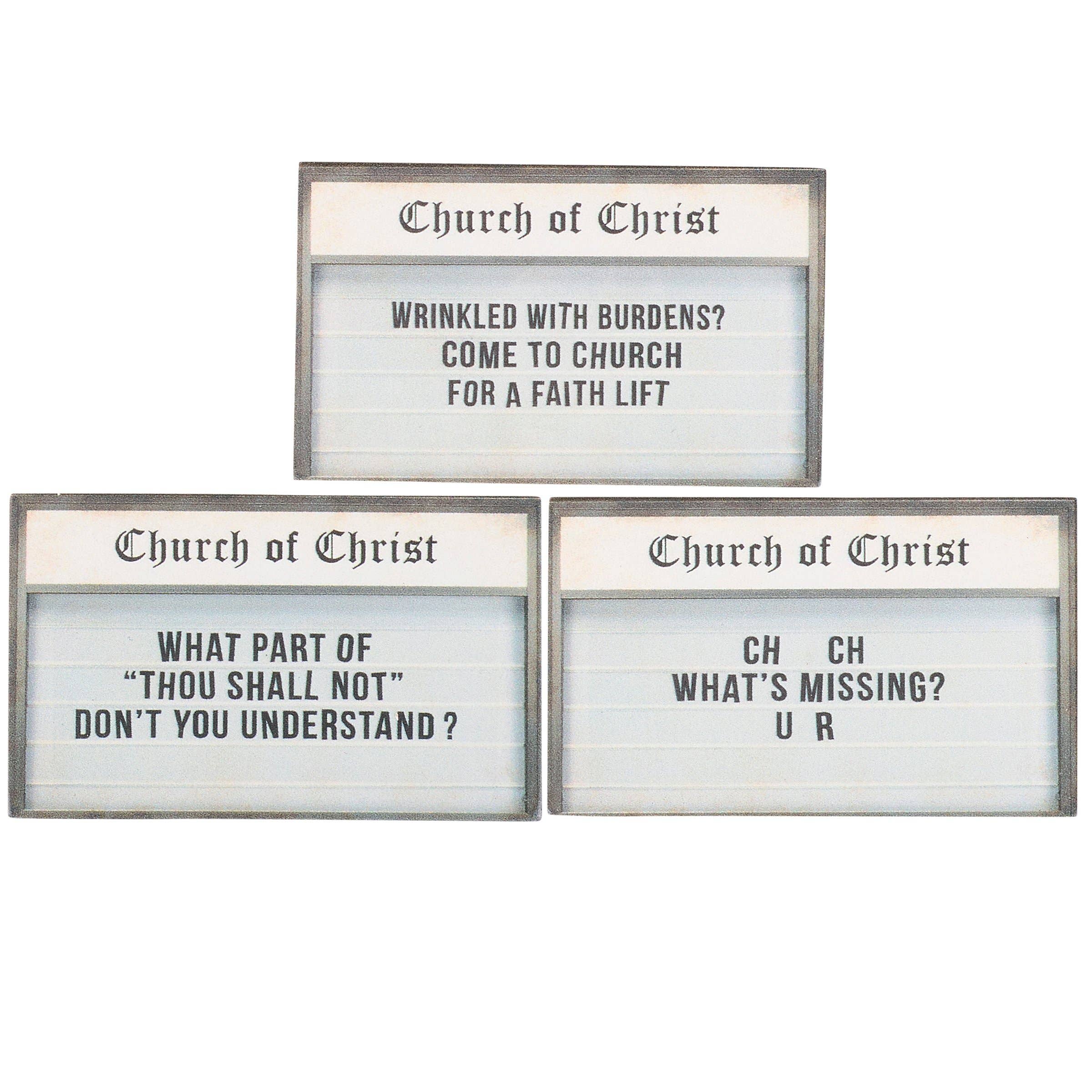 Church Signs Magnet Set