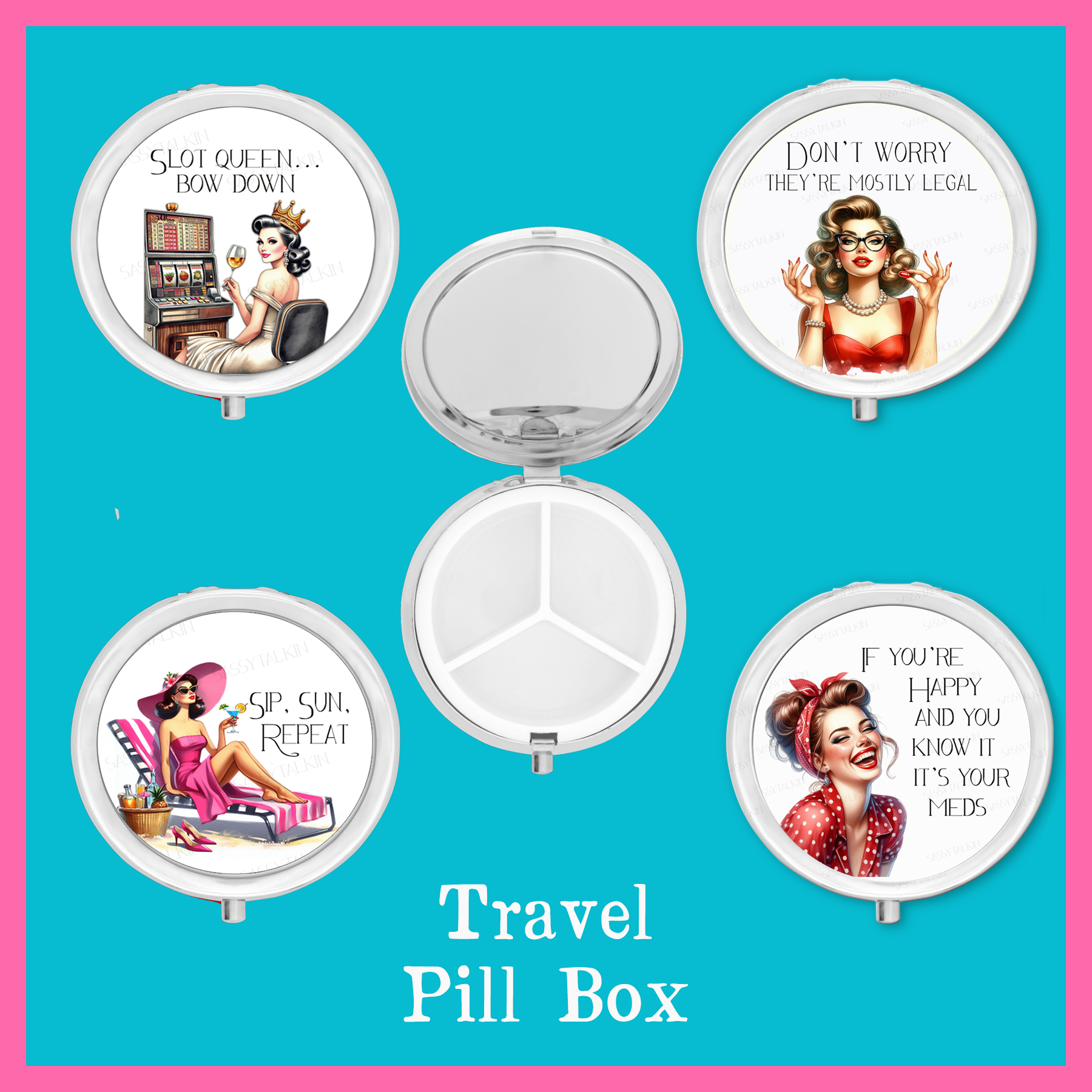 Purse Pill Box Organizer, Don't worry they're mostly legal