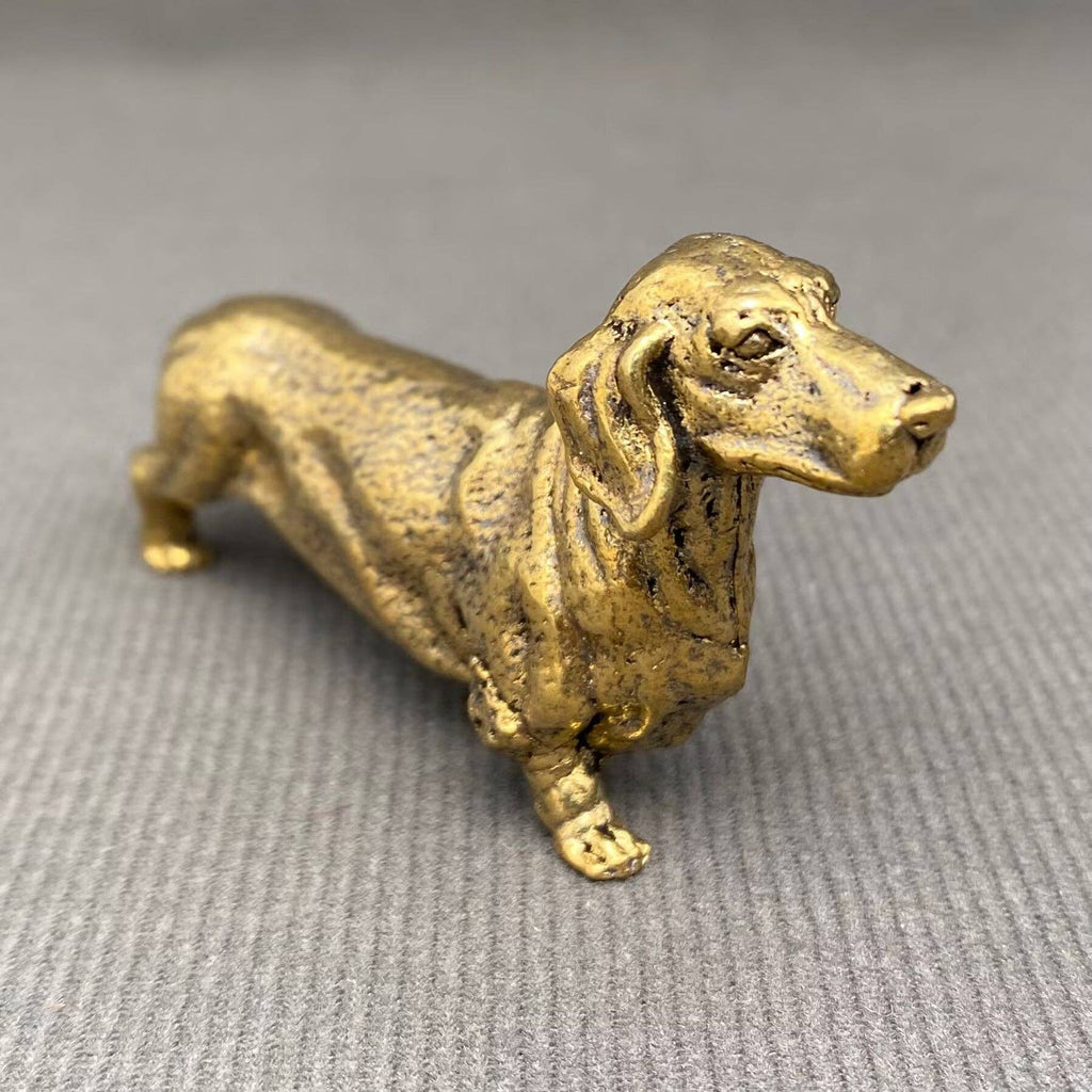 Brass Dachshund Dog Crafts Decoration Desktop Ornaments