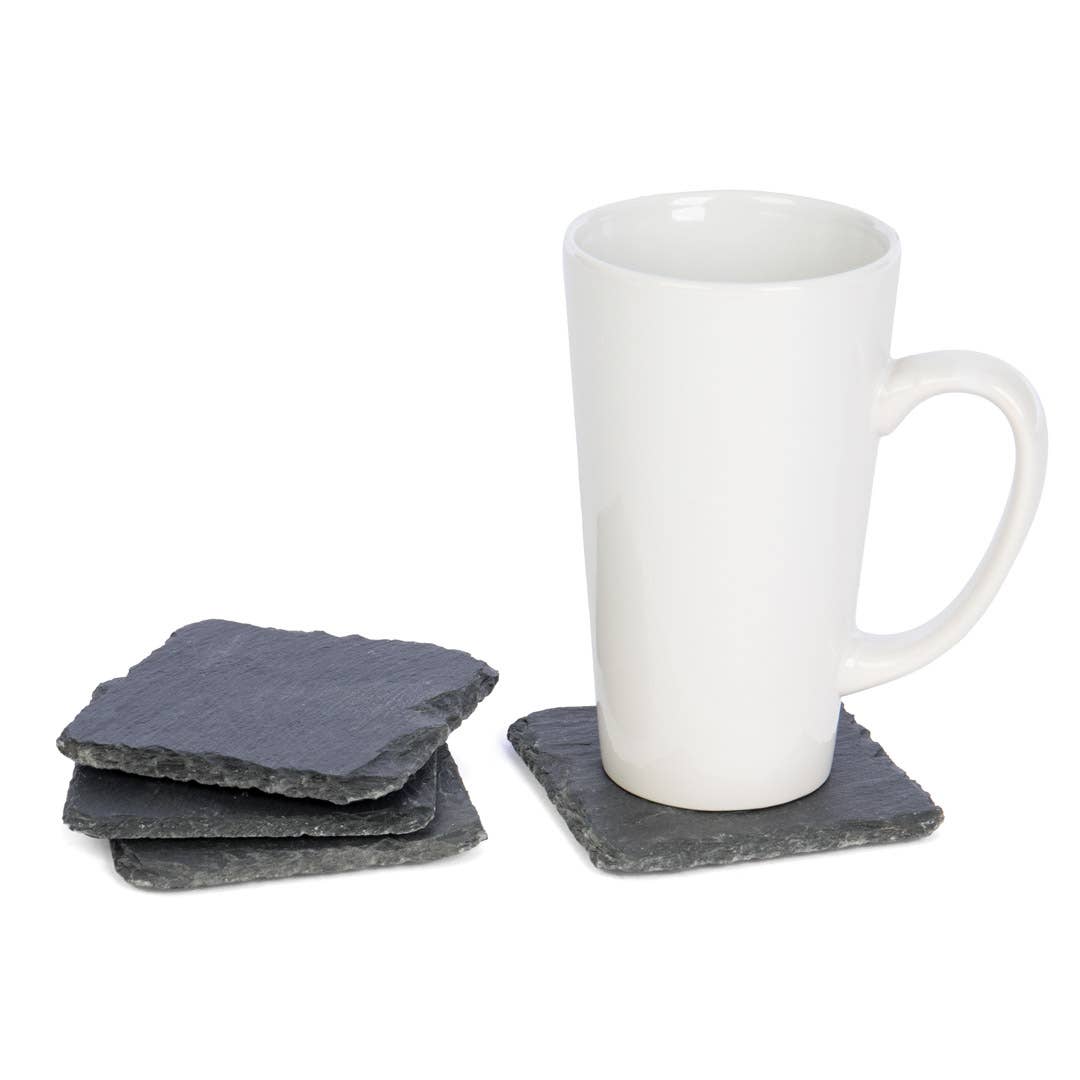S/4 SQ SLATE COASTERS