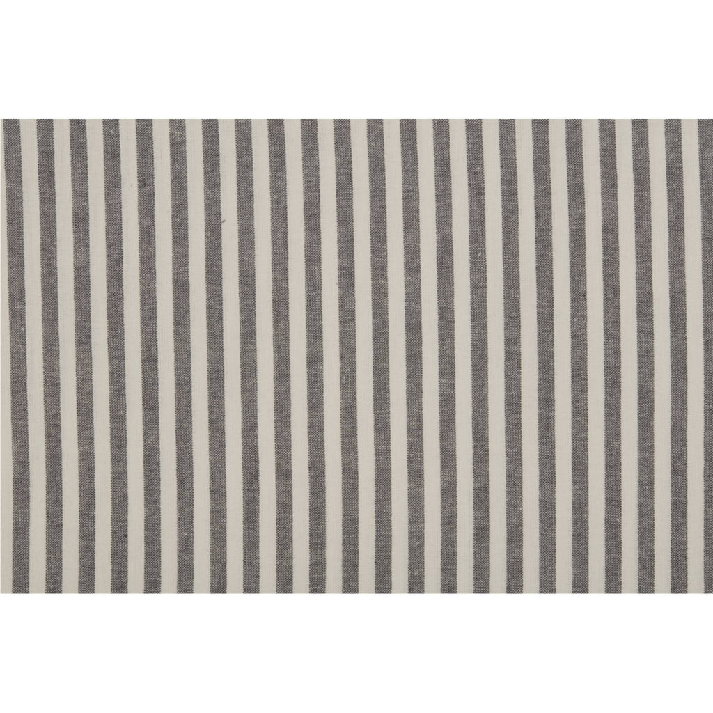 Farmhouse Ticking Gray Shower Curtain 72Lx72W