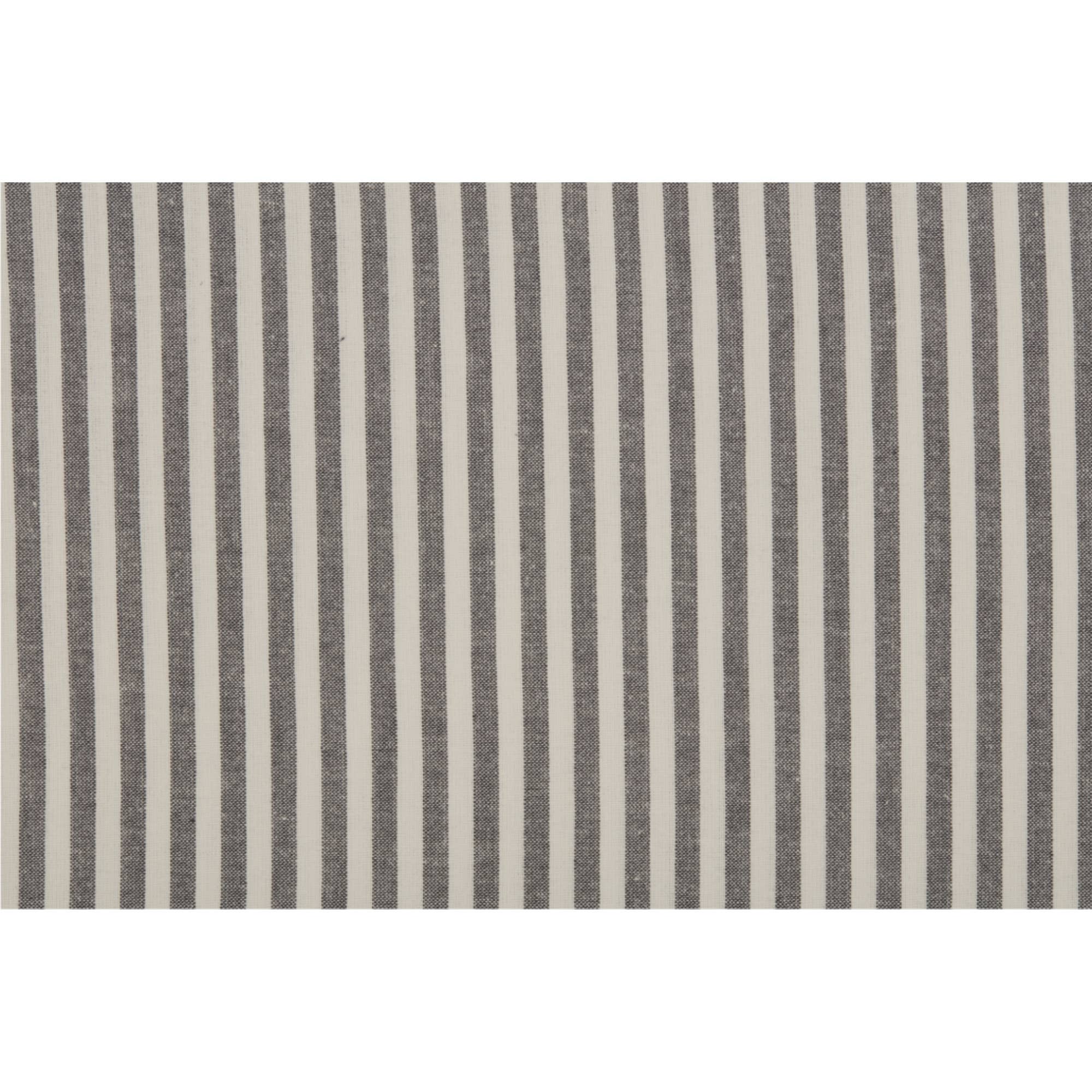 Farmhouse Ticking Gray Shower Curtain 72Lx72W