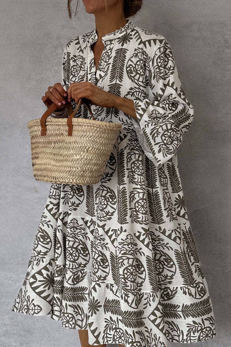 Floral Pattern Casual Dress
